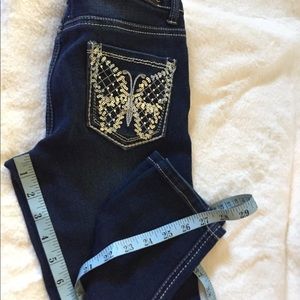 Girls size 12 jeans, butterfly’s in rear pockets